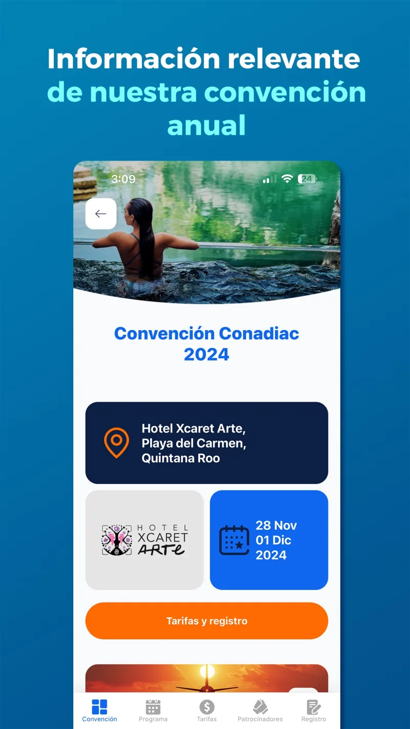 Información de la convención anual en la app CONADIAC